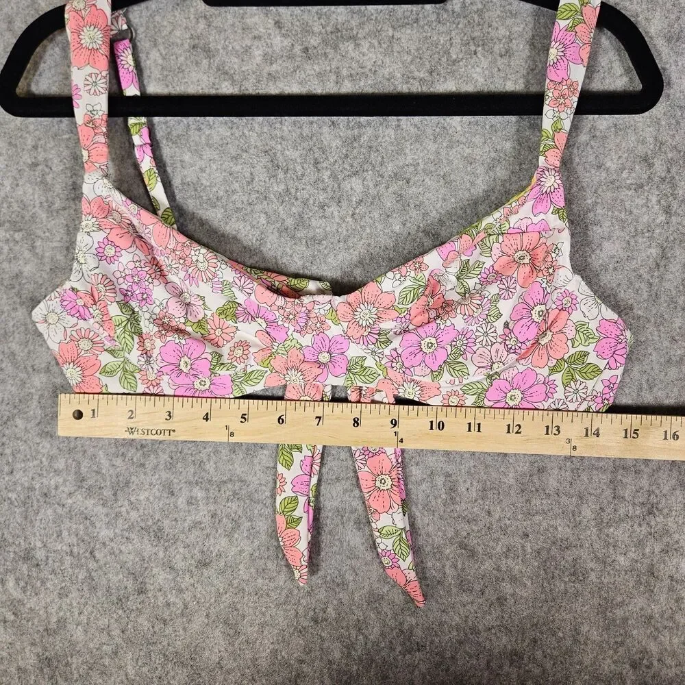 Maaji Womens‎ Flower Power Bailey Reversible Bikini Top Swim Beach Size XS READ